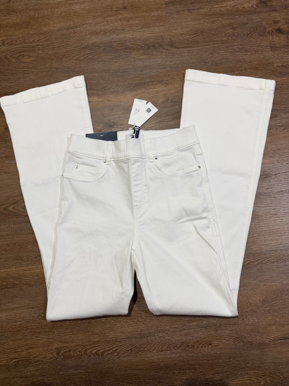 SPANX White Women's Flared Jeans - Picture 3 of 10
